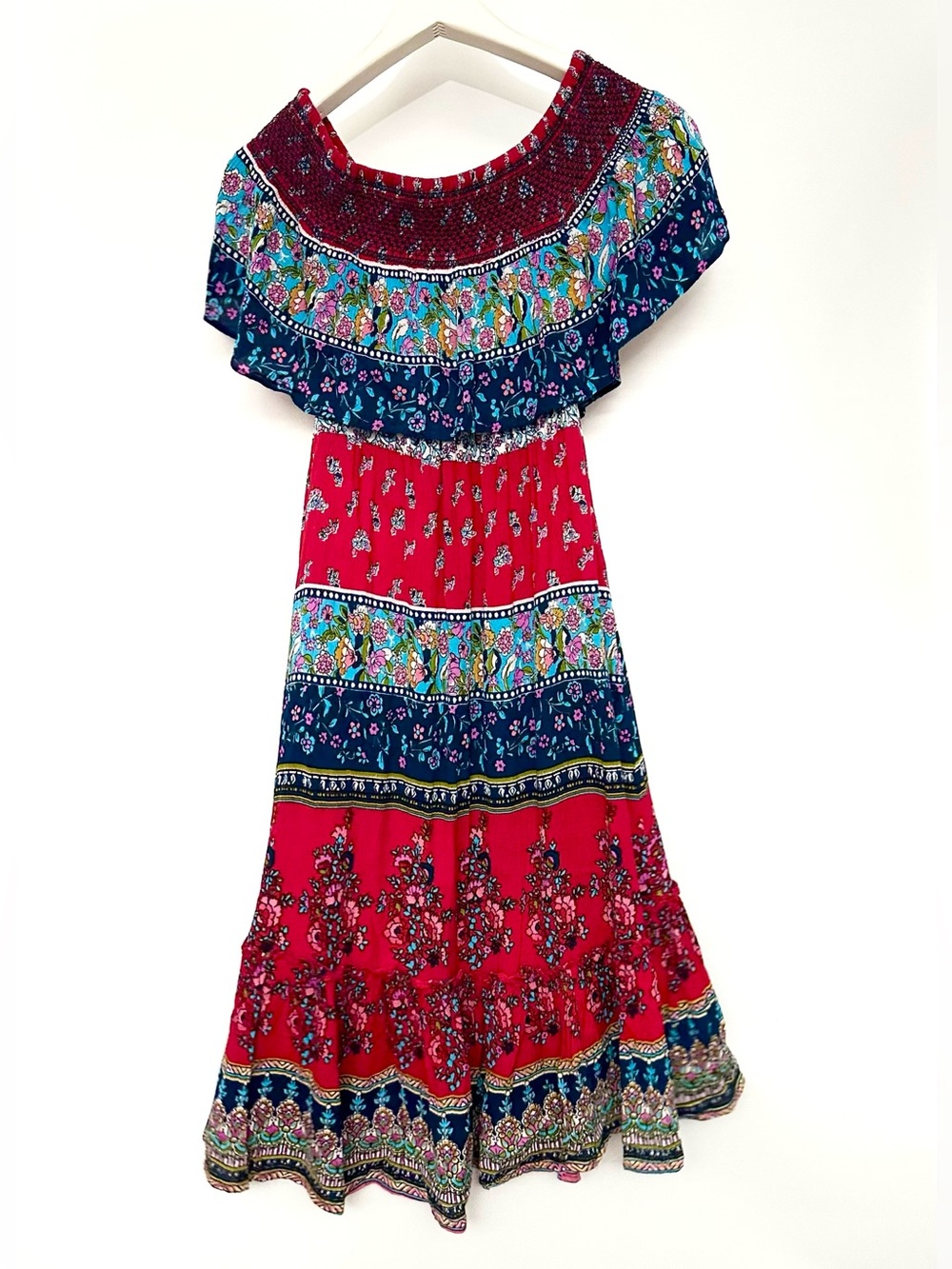 Patrons of Peace Bohemian Tiered Midi Dress - Picture 4 of 7